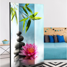 Broadmoor Water Lily and Zen Stones Room Divider
