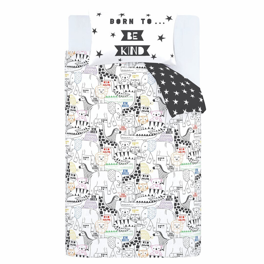 Born To Be Kind Cotton Duvet Cover Set with Pillowcases