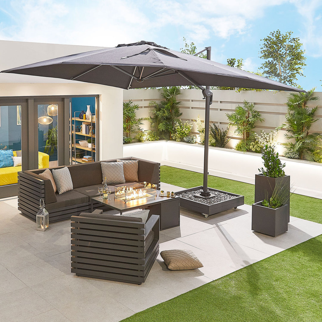 Jadrian Galaxy LED Cantilever Parasol - 4M X 3M Rectangular
