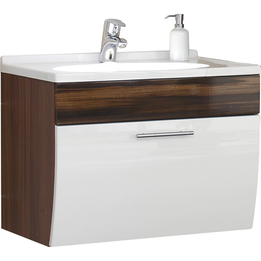 700mm Wall Mounted Vanity Unit with Storage Cabinet