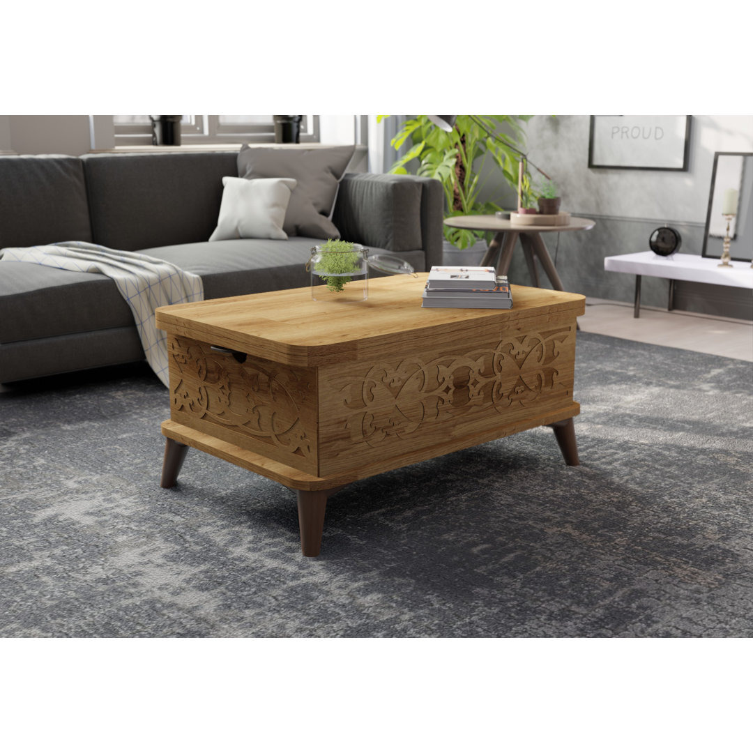 Lift Top Extendable Frame Coffee Table with Storage