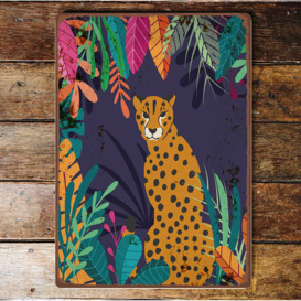 Cheetah Lepards Jungle Tropical Metal Wall Décor