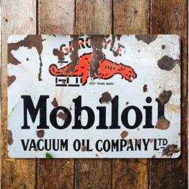 Kalevi Mobiloil Motor Oil Metal Advertising Wall DÃ©cor