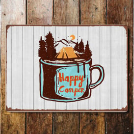 Happy Campers Camping Metal Wall Décor