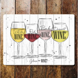 Glass of Wine Metal Wall Décor