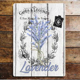 Lavender Herbes Wreath Sign Wall Décor