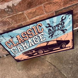 Classic Garage Auto Repair Man Metal Wall DÃ©cor