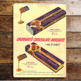 Cadbury's Chocolate Biscuits Metal Wall DÃ©cor