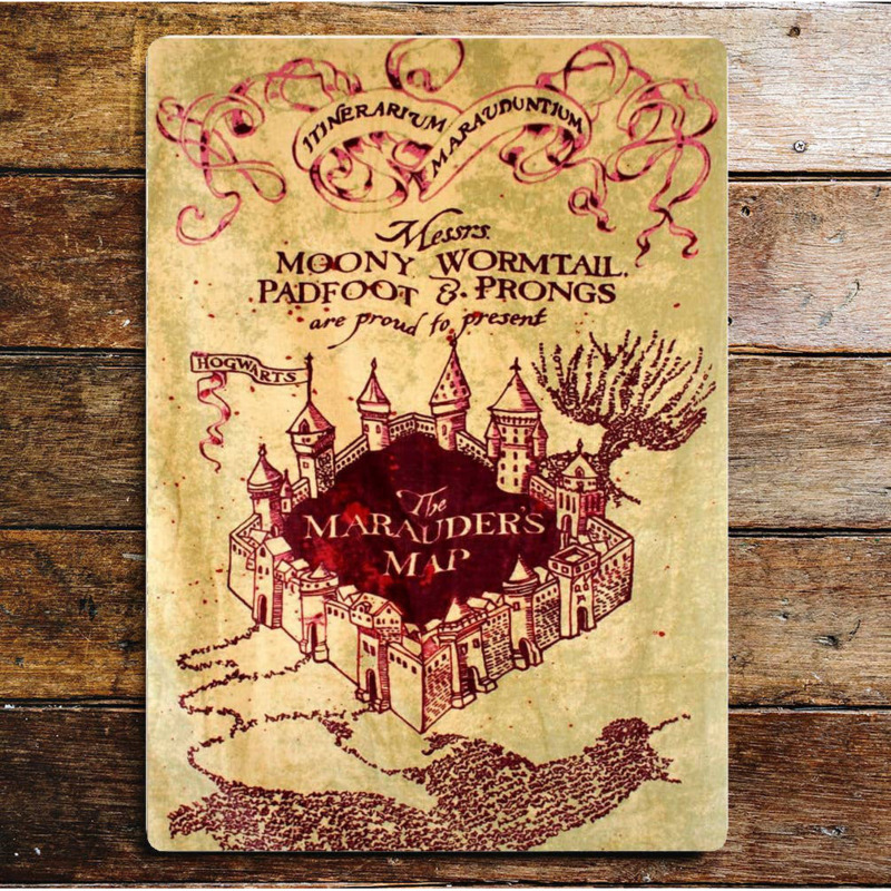 Harry Potter Hogwarts Watercolour design A4 print poster Decor Home Art  Purple