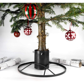 "Bosmere Contemporary Round Christmas Tree Stand 4"" Red, G480"