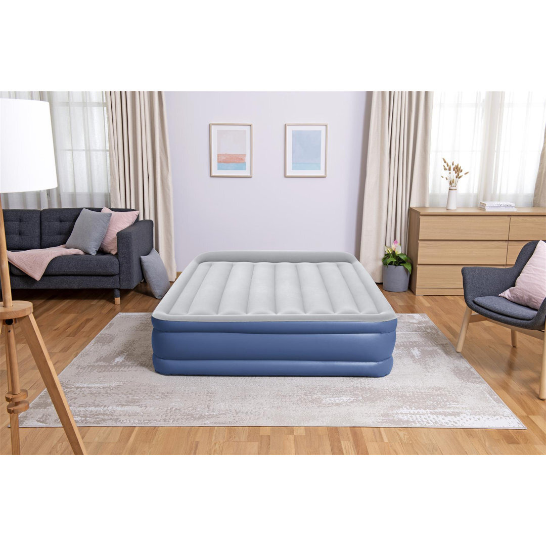 Bestway Tritech Inflatable Airbed Home Air Mattress with Air Pump
