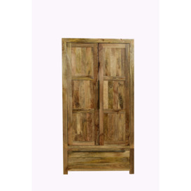 2 Door Solid Wood Wardrobe