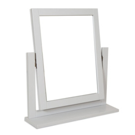 Solid Wood Framed Freestanding Dresser Mirror in Grey