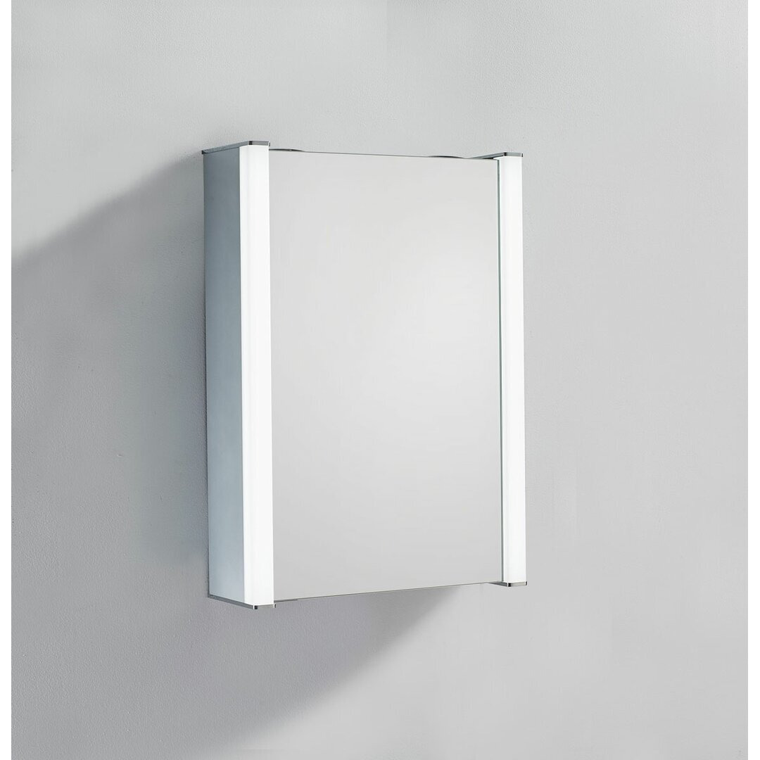 Burinskiy 50 x 50cm Surface Mounted Mirror Cabinet with LED Lightning