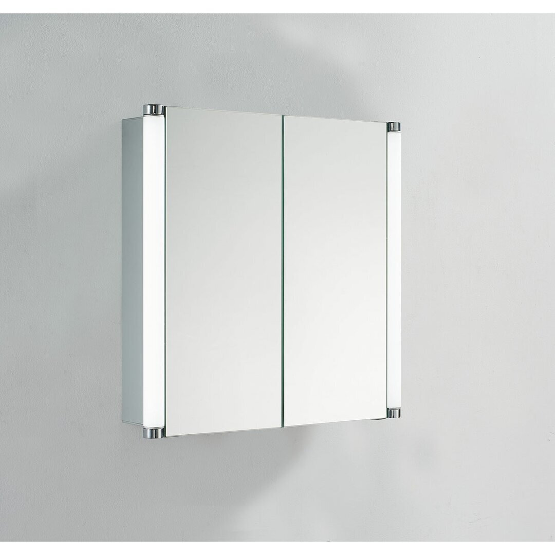 Clarine 70 x 70cm Surface Mounted Mirror Cabinet with LED Lightning