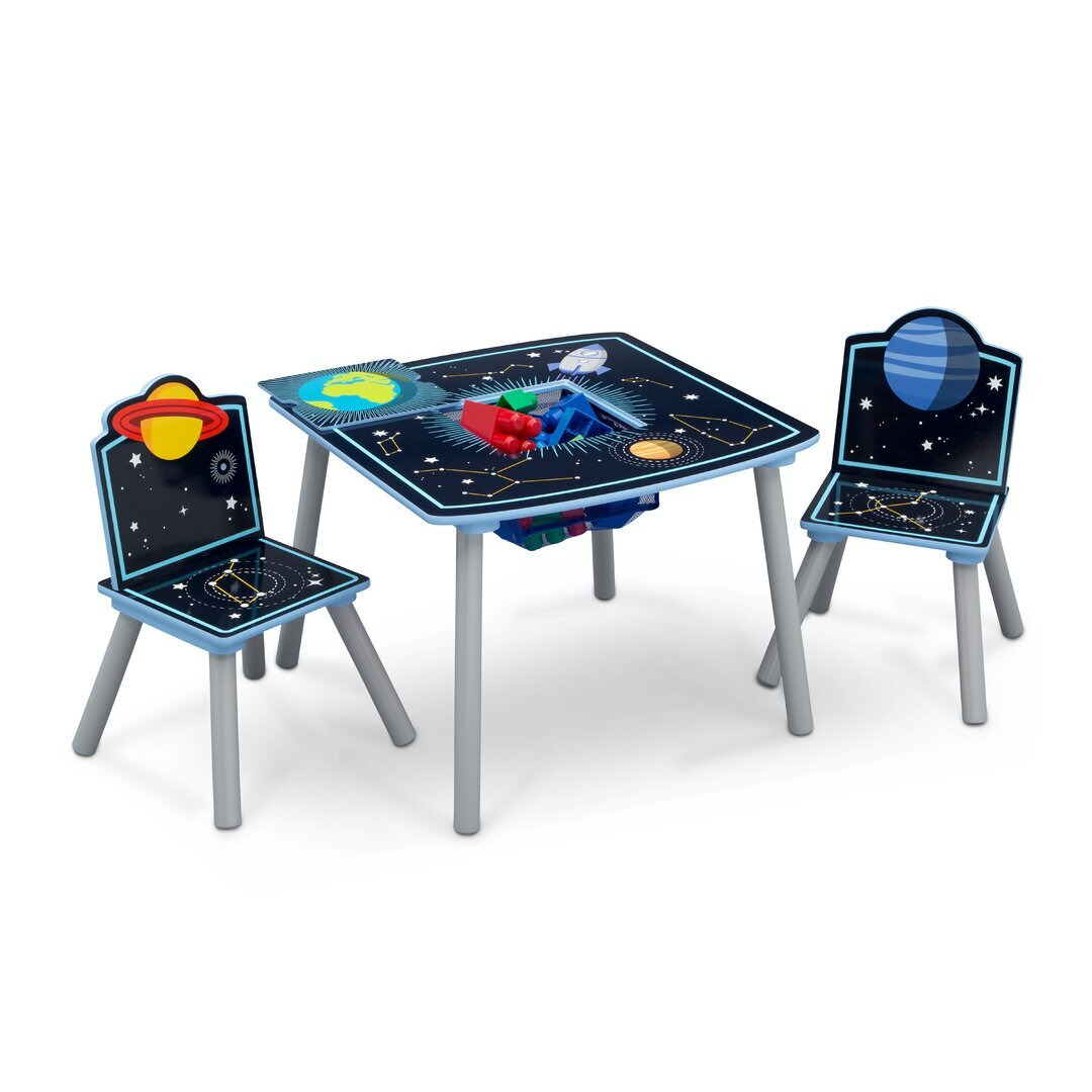 Kids 3 Piece Square Table and Chair Set