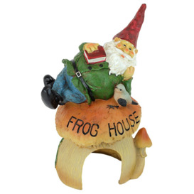 Gnome's Frog House Garden Statue