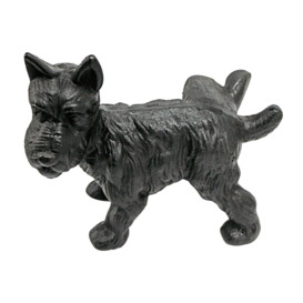 Naughty Peeing Scotty Dog Die-Cast Iron Bookend