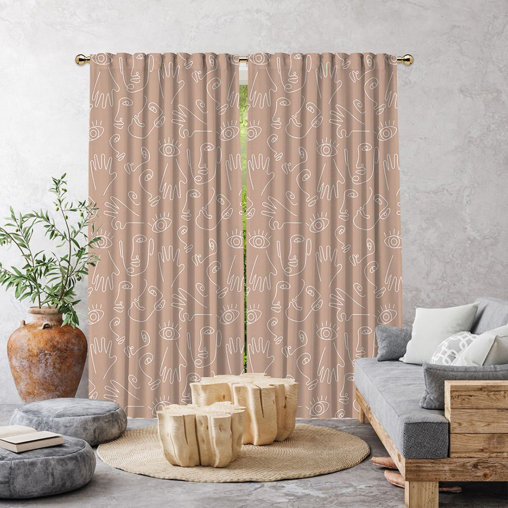 Slot Top Semi Sheer Curtains