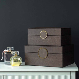 Luxurious Faux Litchi Jewellery Boxes, Storage Decorative Case