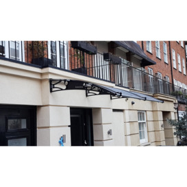 1.5m Width x 1.5m Depth Door Canopy Grey-Bracket Bronze-Sheet