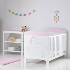 Grace Unicorn Cot Bed 2-Piece Nursery Furniture Set