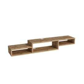 Floating TV Stand With Shelves Linesha