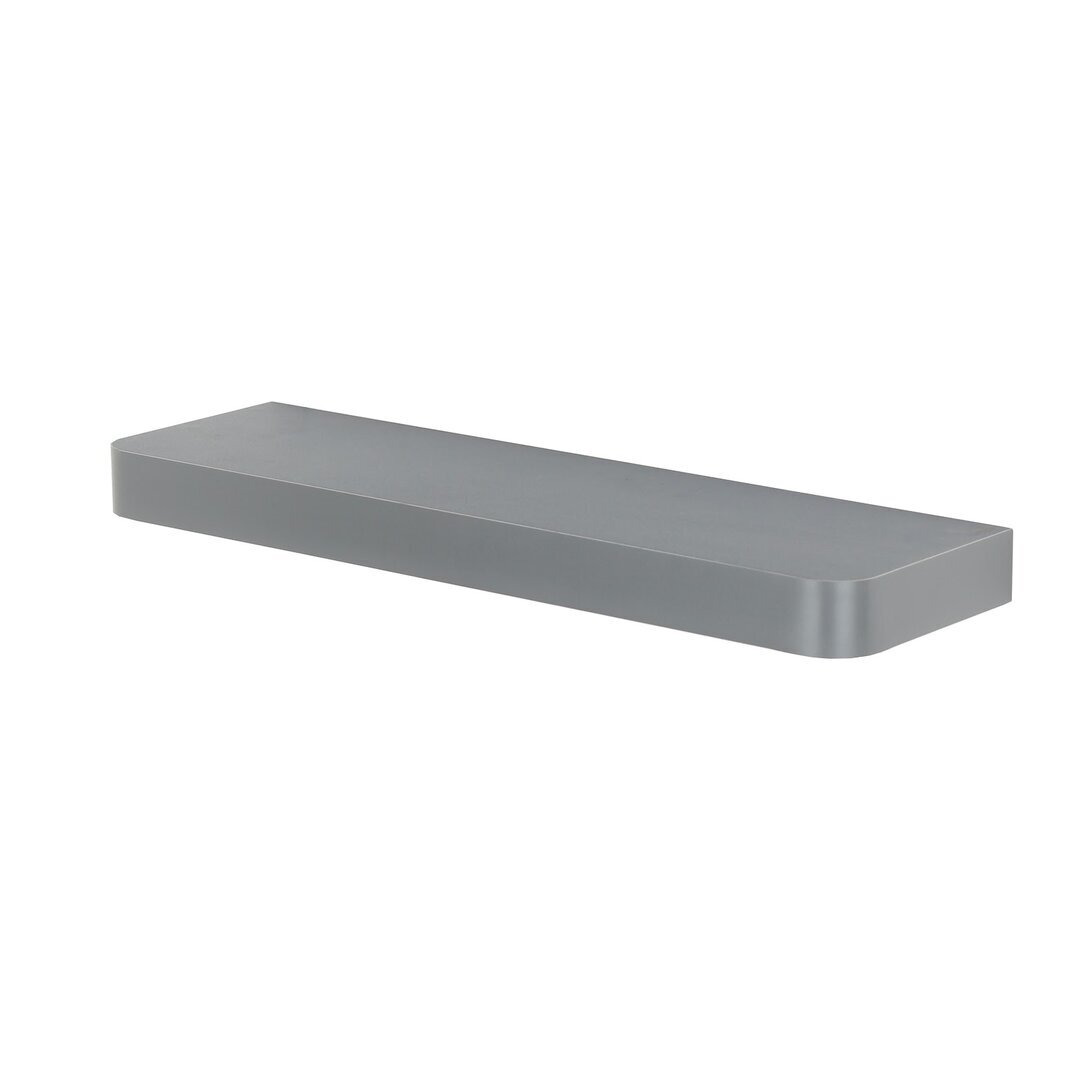 Floating Narrow Wall Shelf, Rounded Front Corners, Foiled Finish