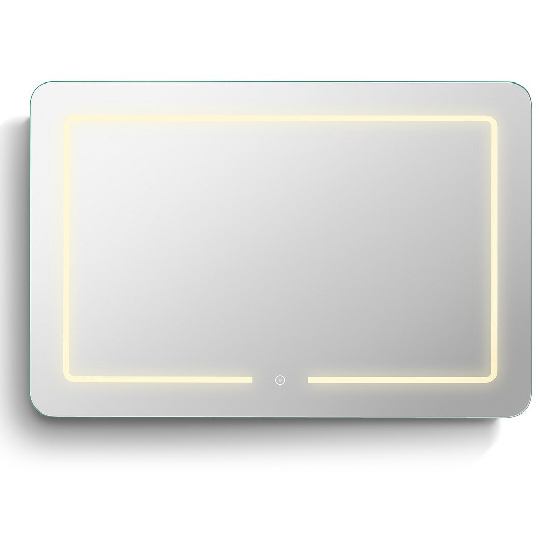 Chaumont Aluminium Frame Illuminated LED Bathroom Mirror with Shaver Socket