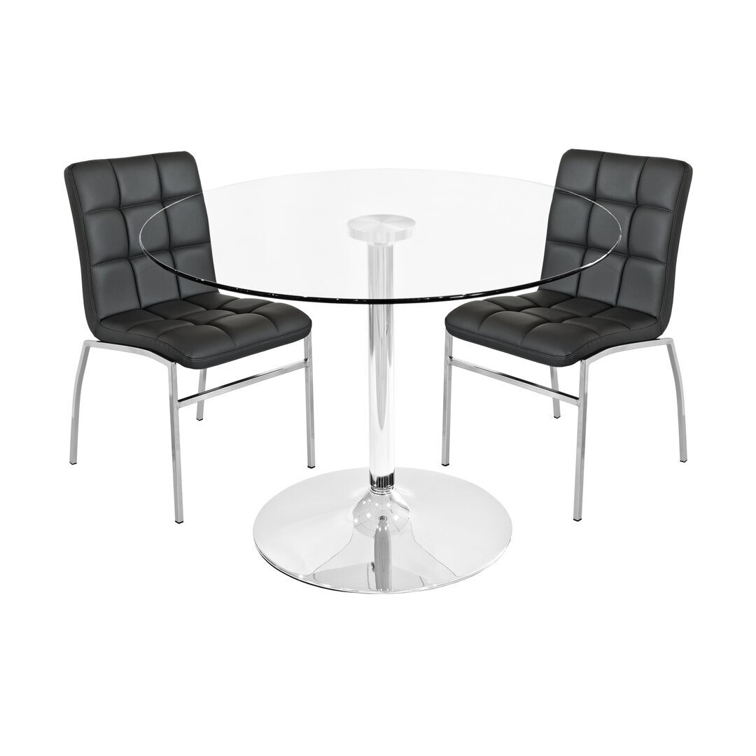 Chet Dining Set with 2 Chairs
