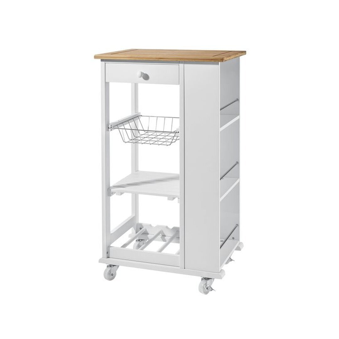 Chiu Kitchen Trolley with Solid Wood Counter