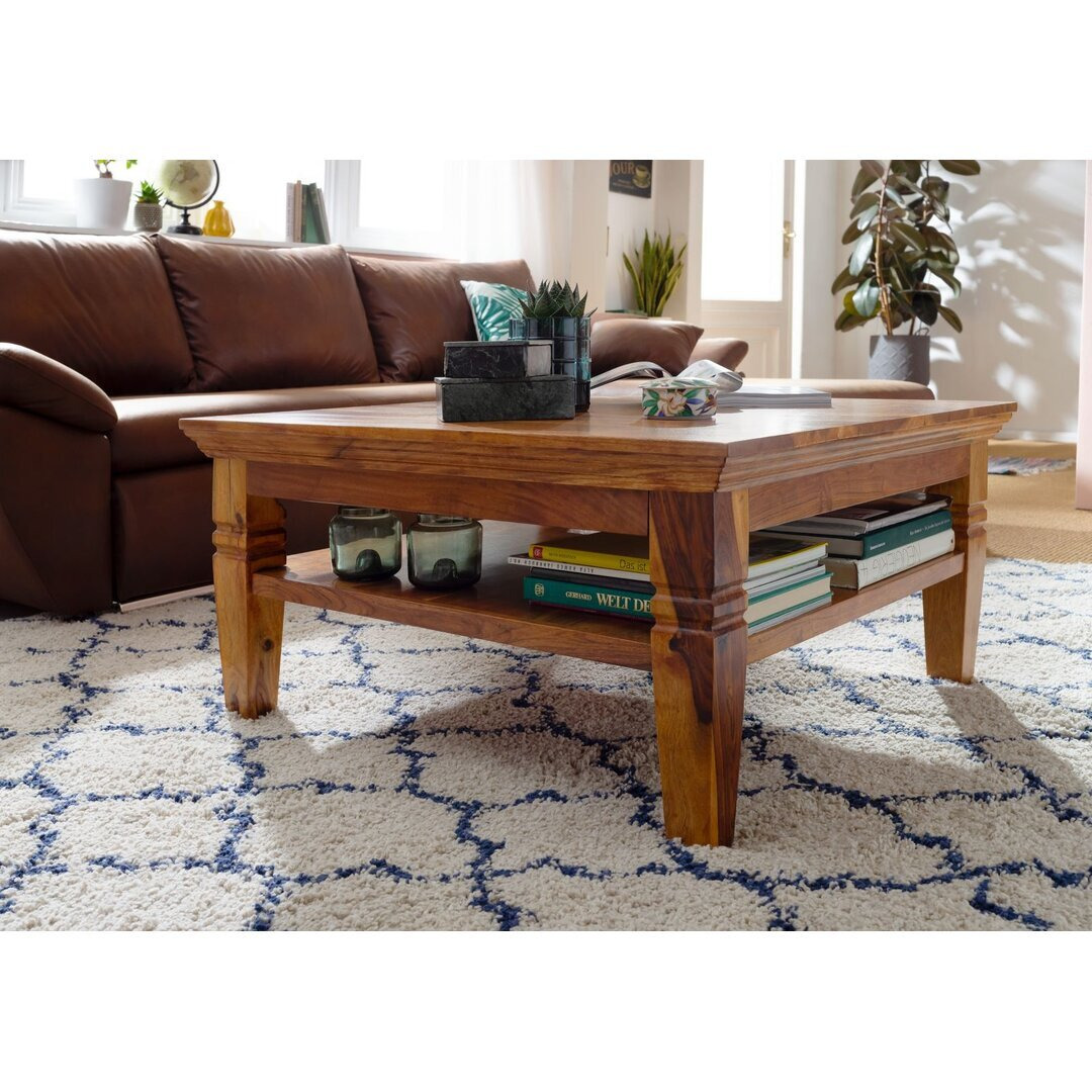 Oxford Solid Wood 4 Legs Coffee Table with Storage