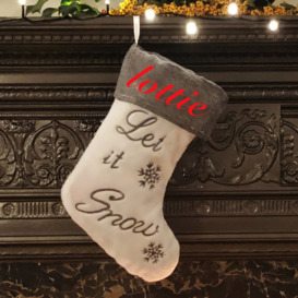 Let It Snow Personalised Christmas Stocking