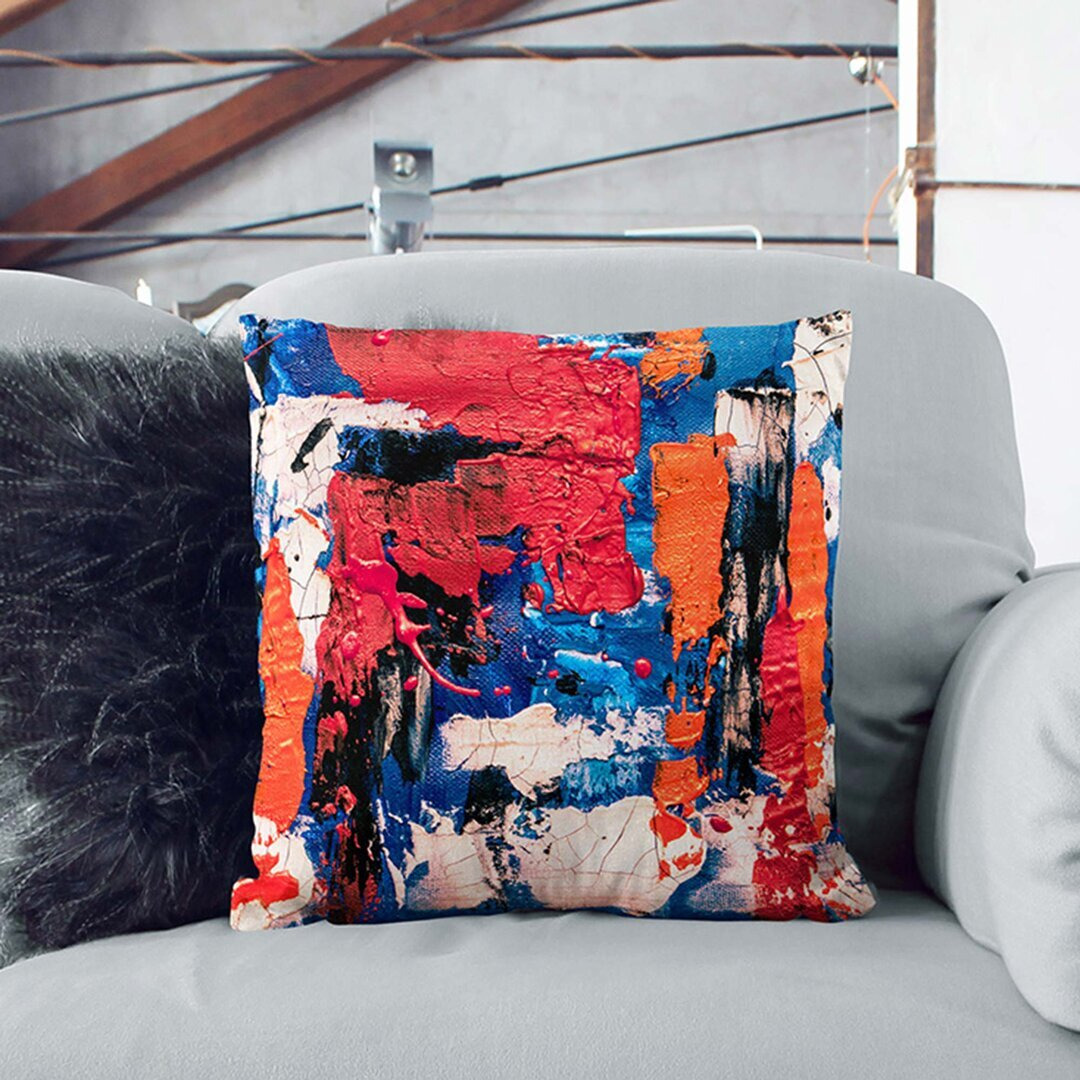 Abstract Art Painting Vol.322 by S.Johnson Cushion with Filling