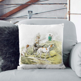 Hounds on the Lookout by Henry Alken Cushion with Filling