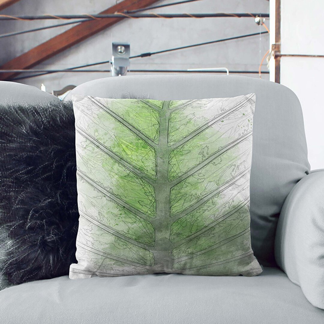 Leaf Lines Cushion with Filling