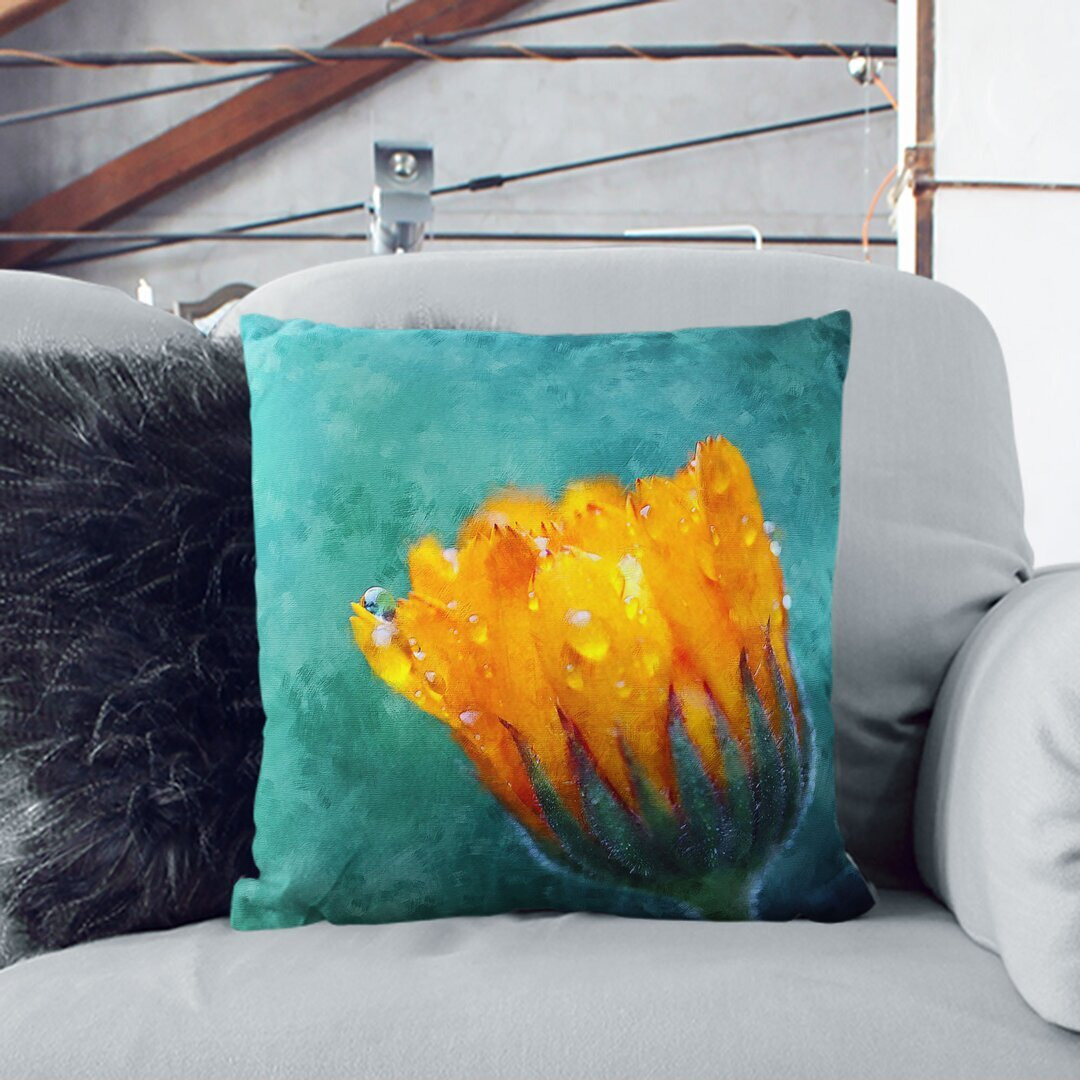 Blooming Magnolia Flower Cushion with Filling