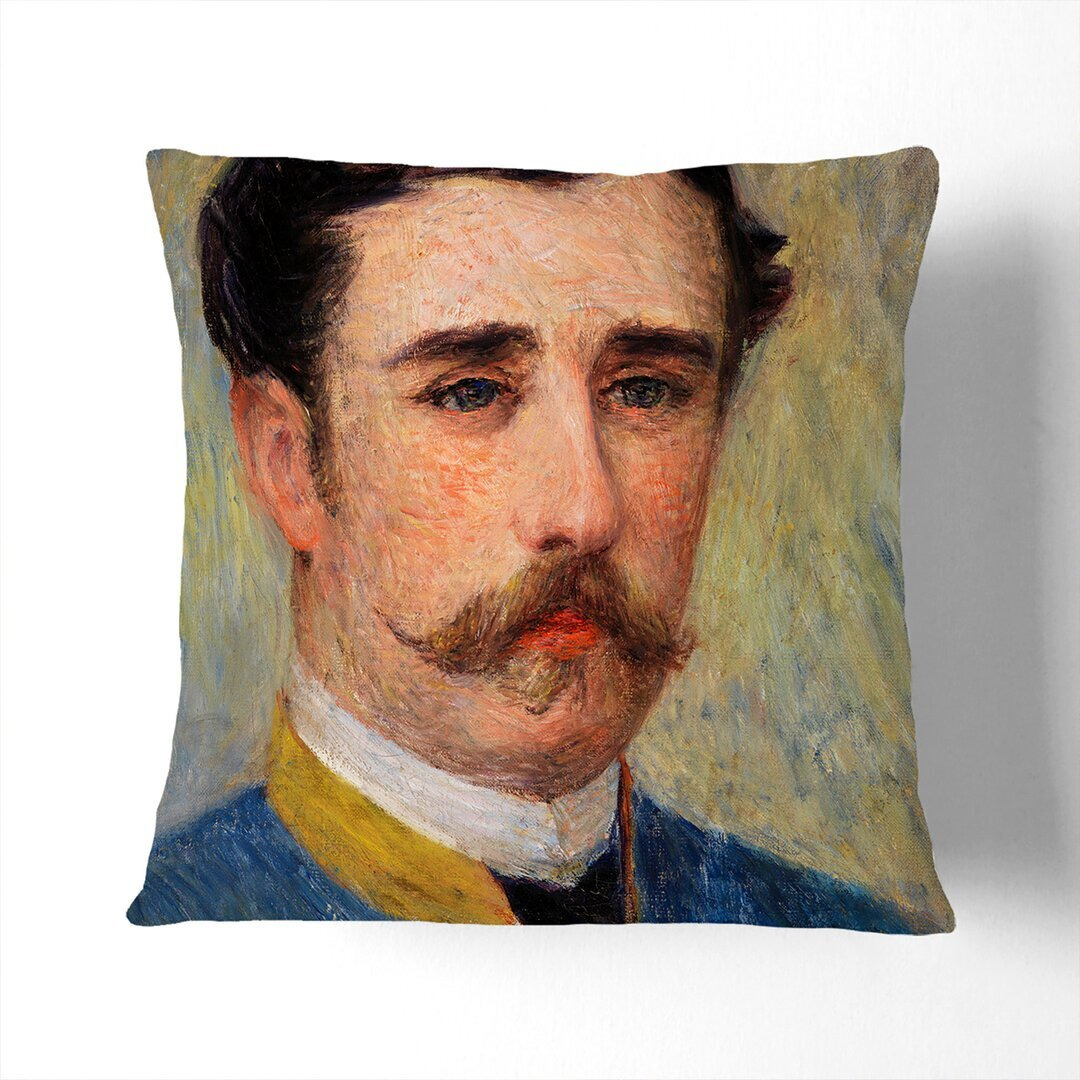 Portrait of a Man by Pierre-Auguste Renoir Scatter Cushion with Filling