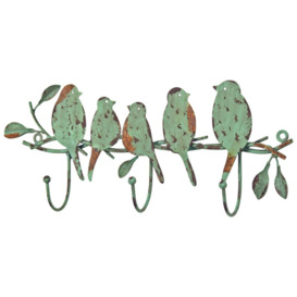 Birds on Branch Wall Mounted Coat Rack