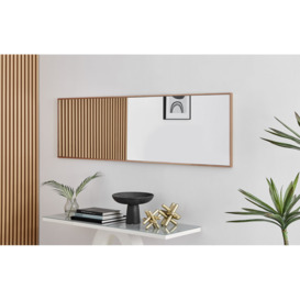 Alcantera Rectangle Metal Frame Wall Mirror Simple and Elegant Modern Design