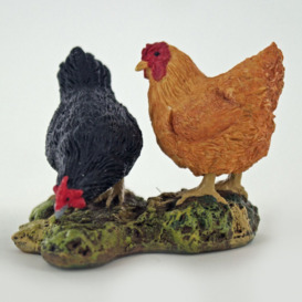 Pair of Chickens Lugenia Figurine