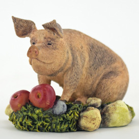 Pig Sitting Lugenia Figurine