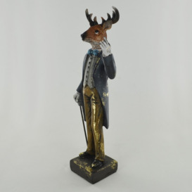Stag with Suit and Cane Alayah Figurine