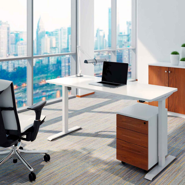 Alvera Adjustable Metal Base Standing Desk