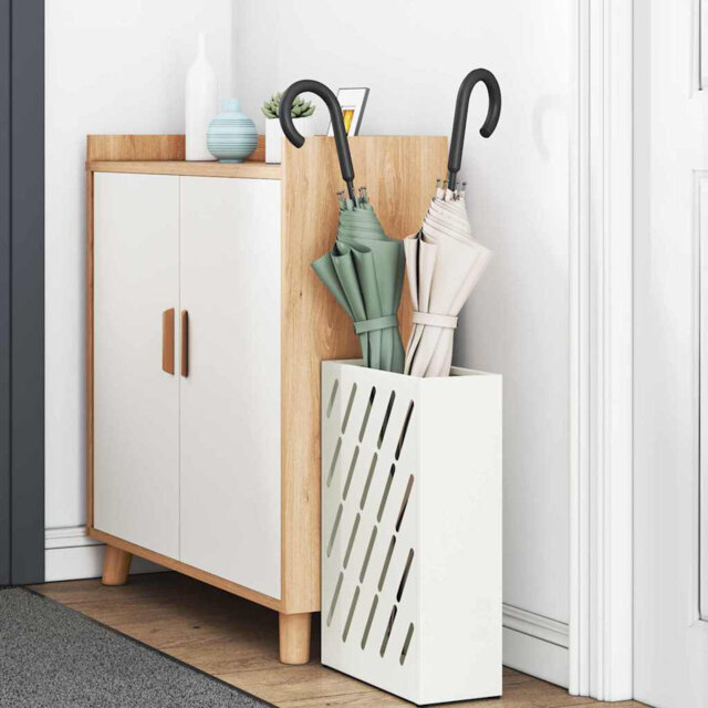Umbrella Stand With Storage 28 X 12 X 41 Cm Steel