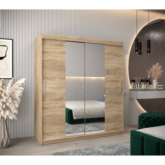 Artishia 2 Door Solid + Manufactured Wood Wardrobe