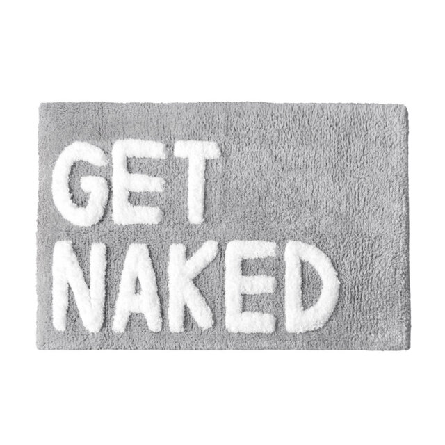 Casanova Slogan Get Naked Bath Mat