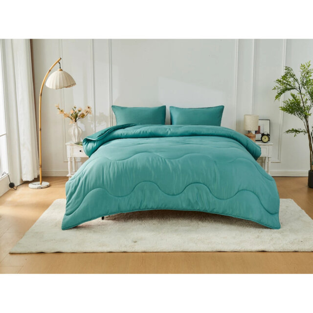 COVERLESS MICROFIBRE DUVET WAVE STITCHING