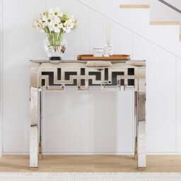 Andreja 80cm Mirrored Glass Console Table Entryway Table