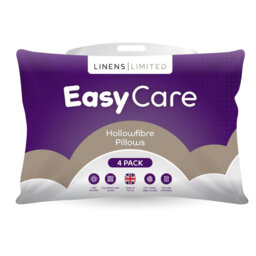 Linens Limited Soft Pillows, Made in the UK, Easy Care, Soft and Firm with Orthopedic Support, Hypoallergenic Polypropylene Hollowfibre, Machine Washa
